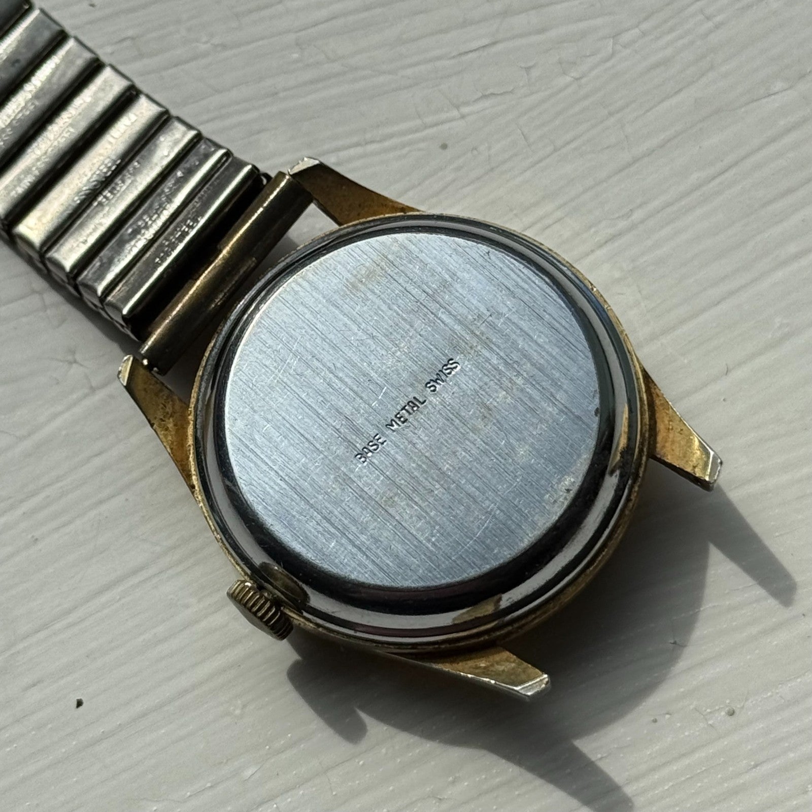 34mm Men's Vintage Lucerne Antimagnetic Swiss Manual Wind Watch PARTS REPAIR