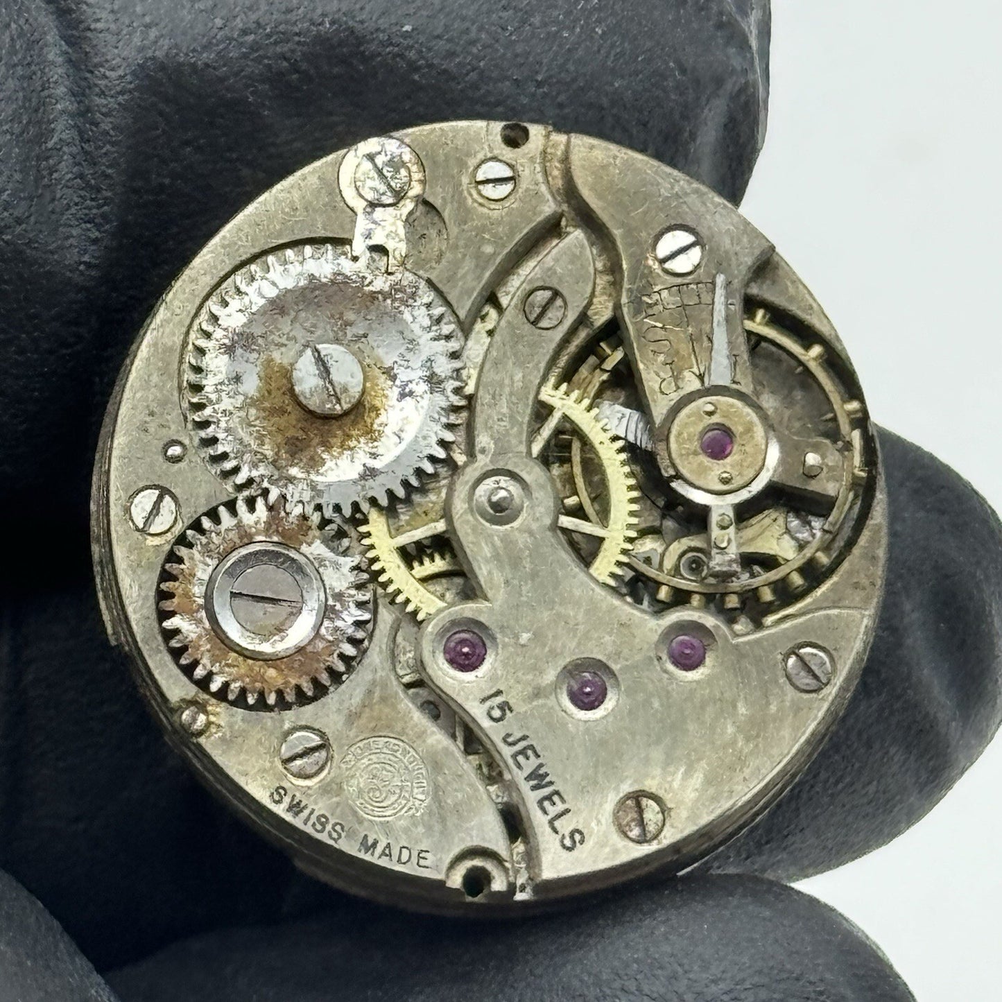 24.9mm Military Dial Dreadnought Watch Movement Swiss Parts Repair Restore