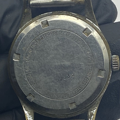 32mm Manual Wind Ensign Sweep Seconds Hand Watch NON WORKING FOR PARTS