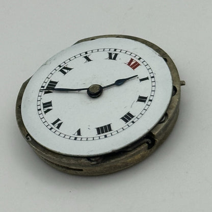 24.3mm Unidentified Roman Numerals Swiss Trench Watch Movement Manual Wind PARTS
