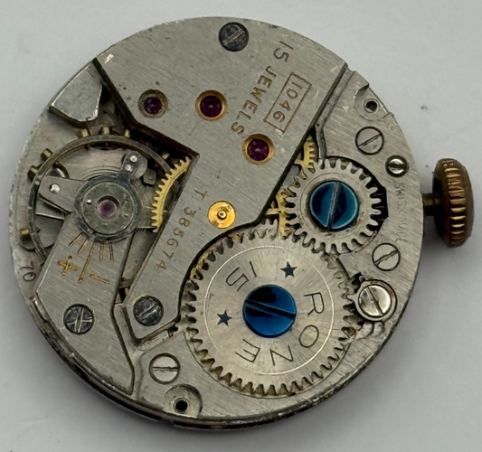 FHF 70 Watch Movement Rone Fifteen 1046 Manual Wind Vintage Parts Repair 23.7mm