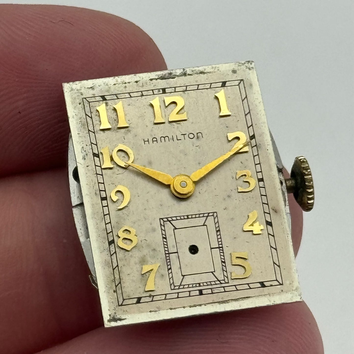 20.4mm Running Hamilton Cal 770 Manual Wind 22 Jewels USA Watch Movement PARTS