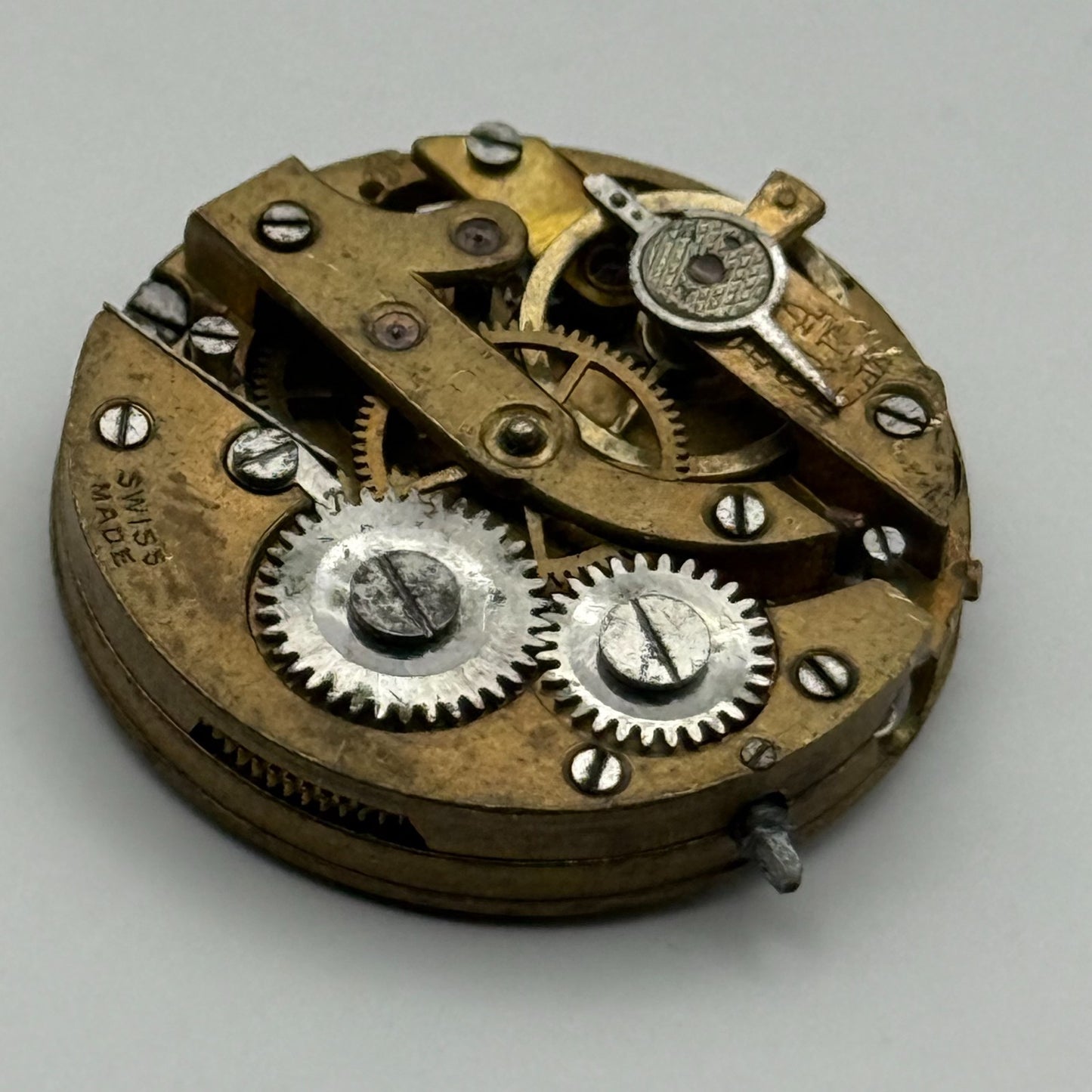 AS A Schild Antique Watch Movement Manual Wind Vintage Swiss Parts Repair 24.7mm