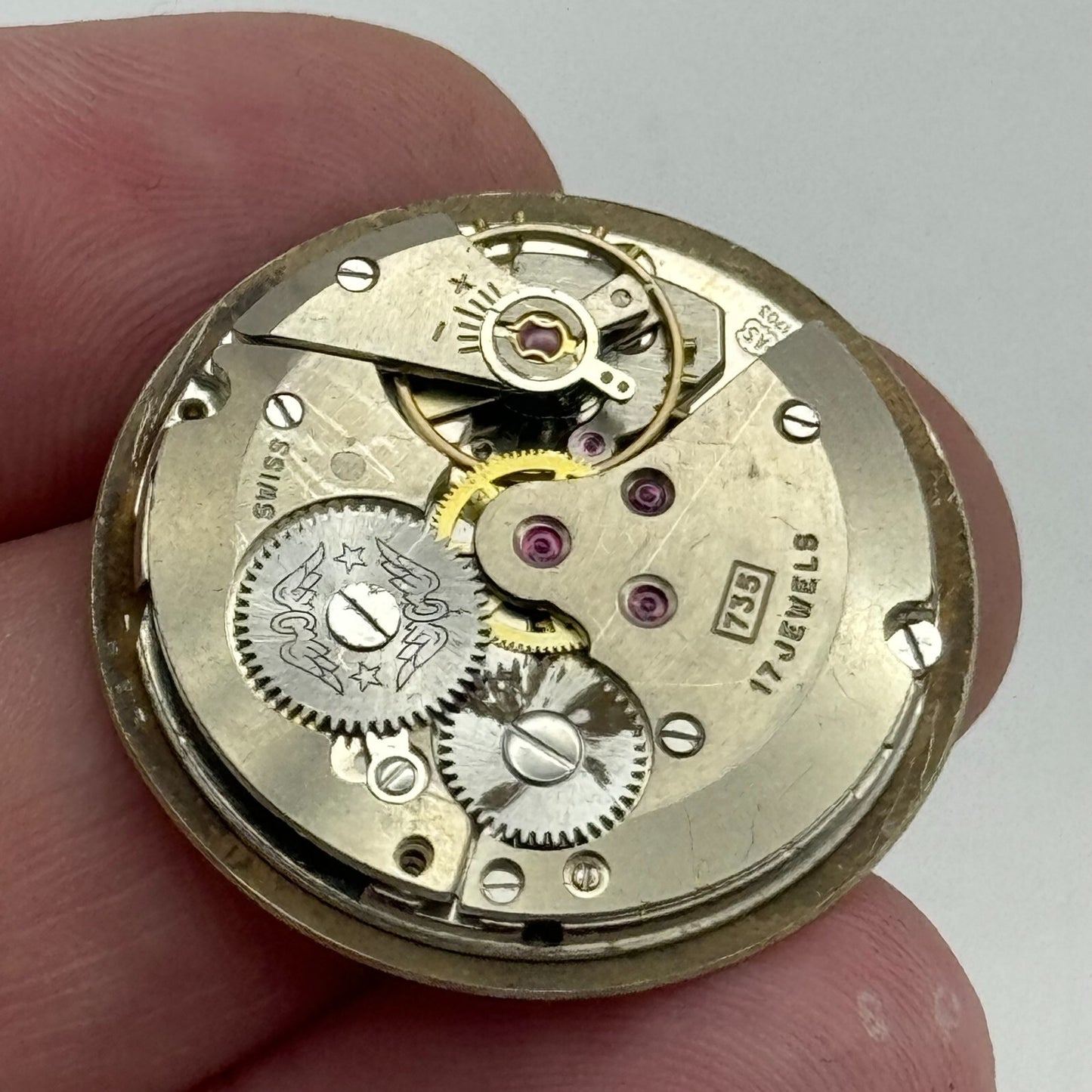 26mm Mens Rotary AS 1703 Good Balance Manual Wind Watch Movement PARTS REPAIR