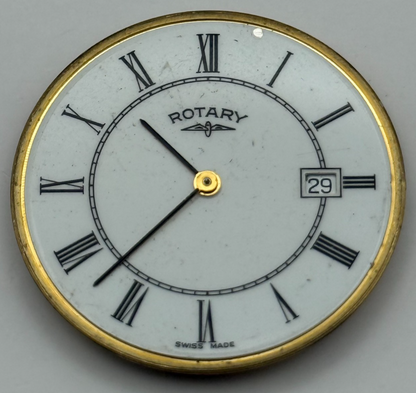 ETA 955.412 Quartz Watch Movement Rotary Date Vintage Swiss Parts Repair 31.8mm