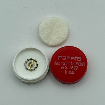 AS 1677 Balance Wheel Complete And Spring Inca 1224 M Watch Movement Parts NOS