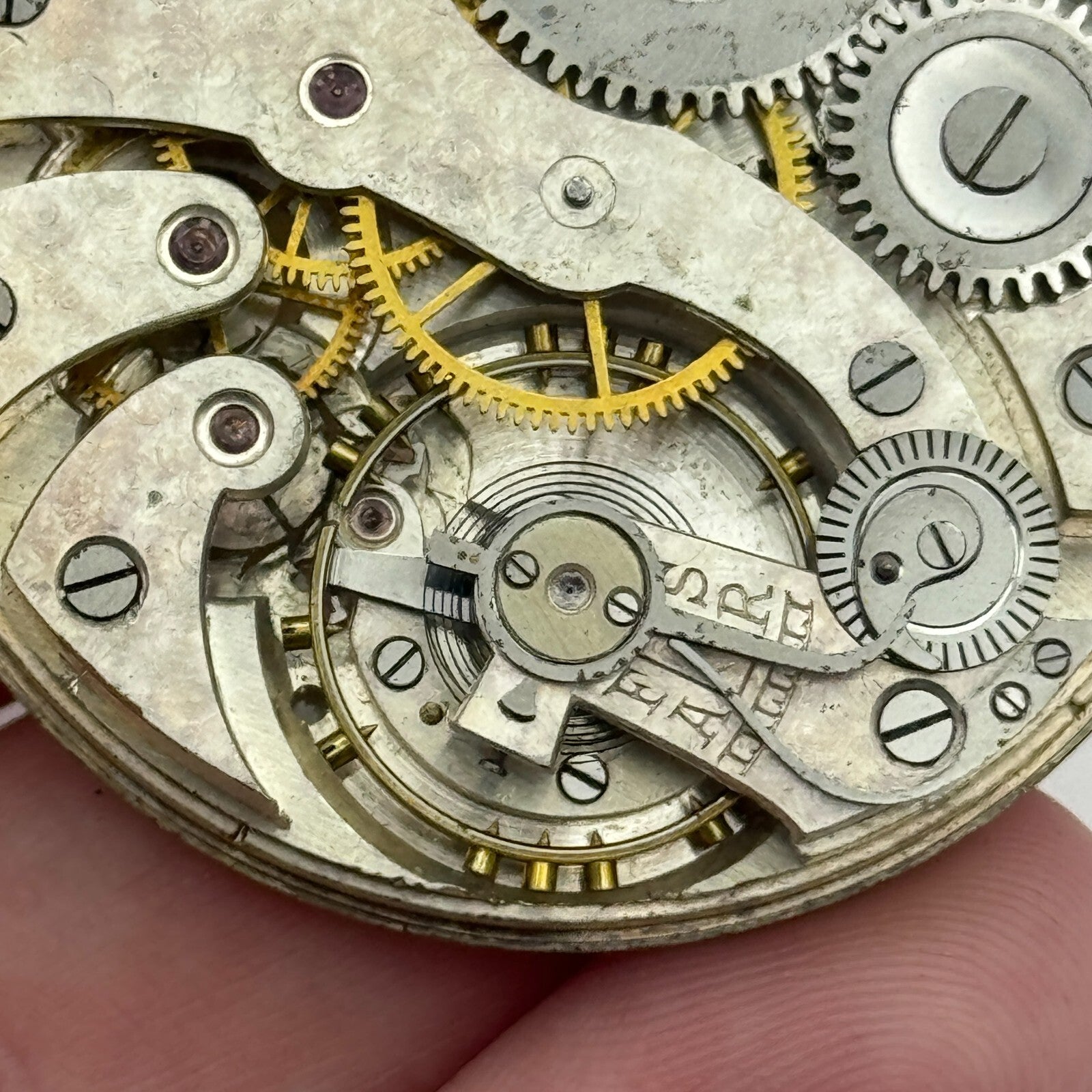 43mm High Grade Open Face W Hinds London LTD Pocket Watch Movement PARTS