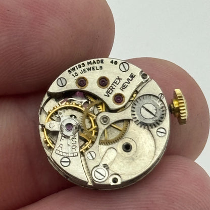 19.7mm Ladies Vertex Revue 49 Manual Wind 15 Jewels Swiss Watch Movement PARTS