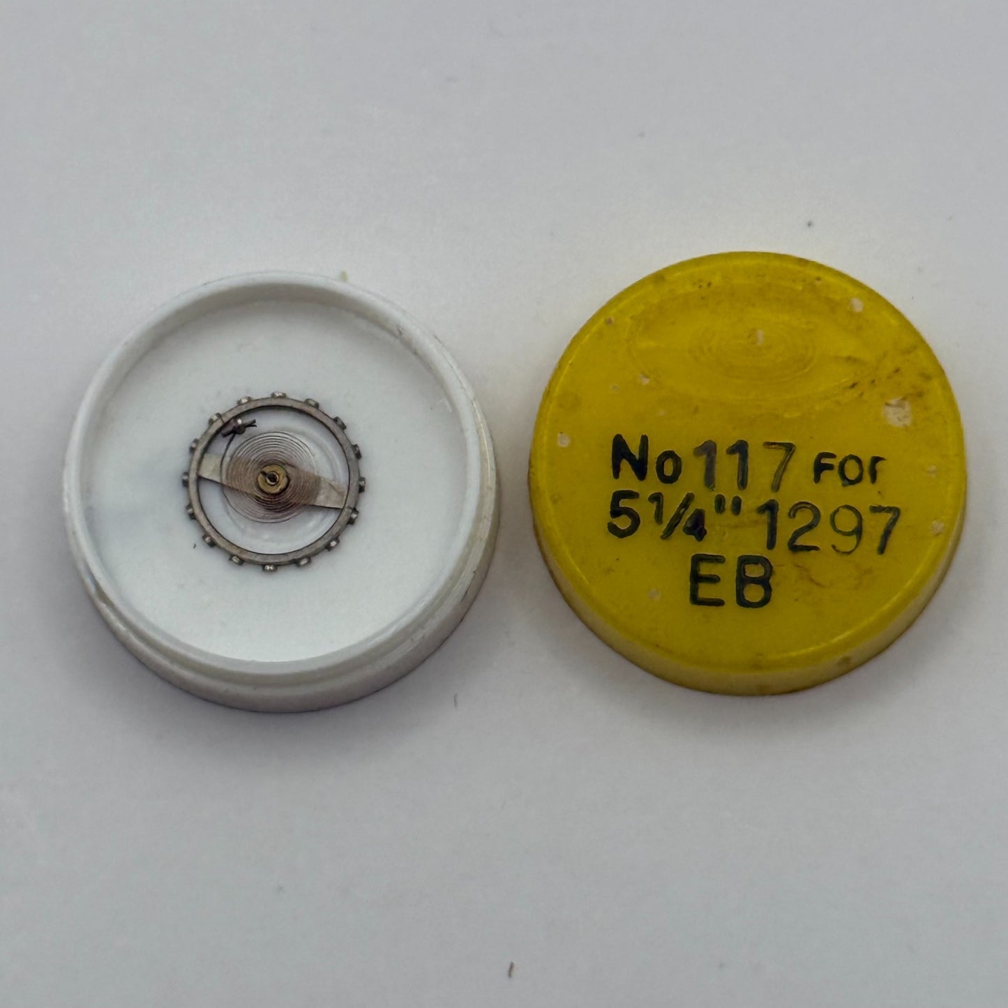 EB 1297 Balance Wheel Complete And Spring 5 1/4'''  117 Watch Movement Parts NOS
