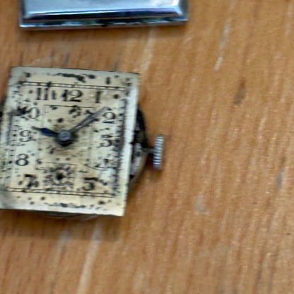 25mm Running Vintage Tank Watch PAT DRP Sub Seconds Manual Wind PARTS / REPAIR