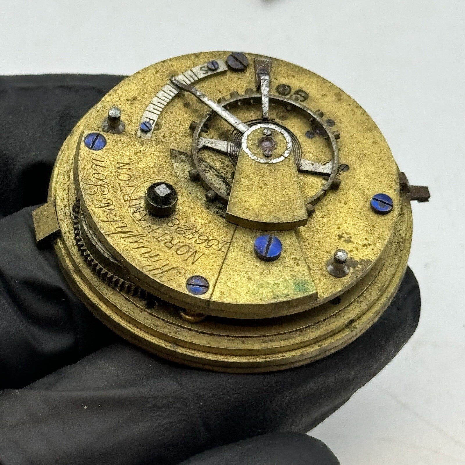 41.3mm Knight & Son Northampton Balance Ok Pocket Watch Movement FOR PARTS