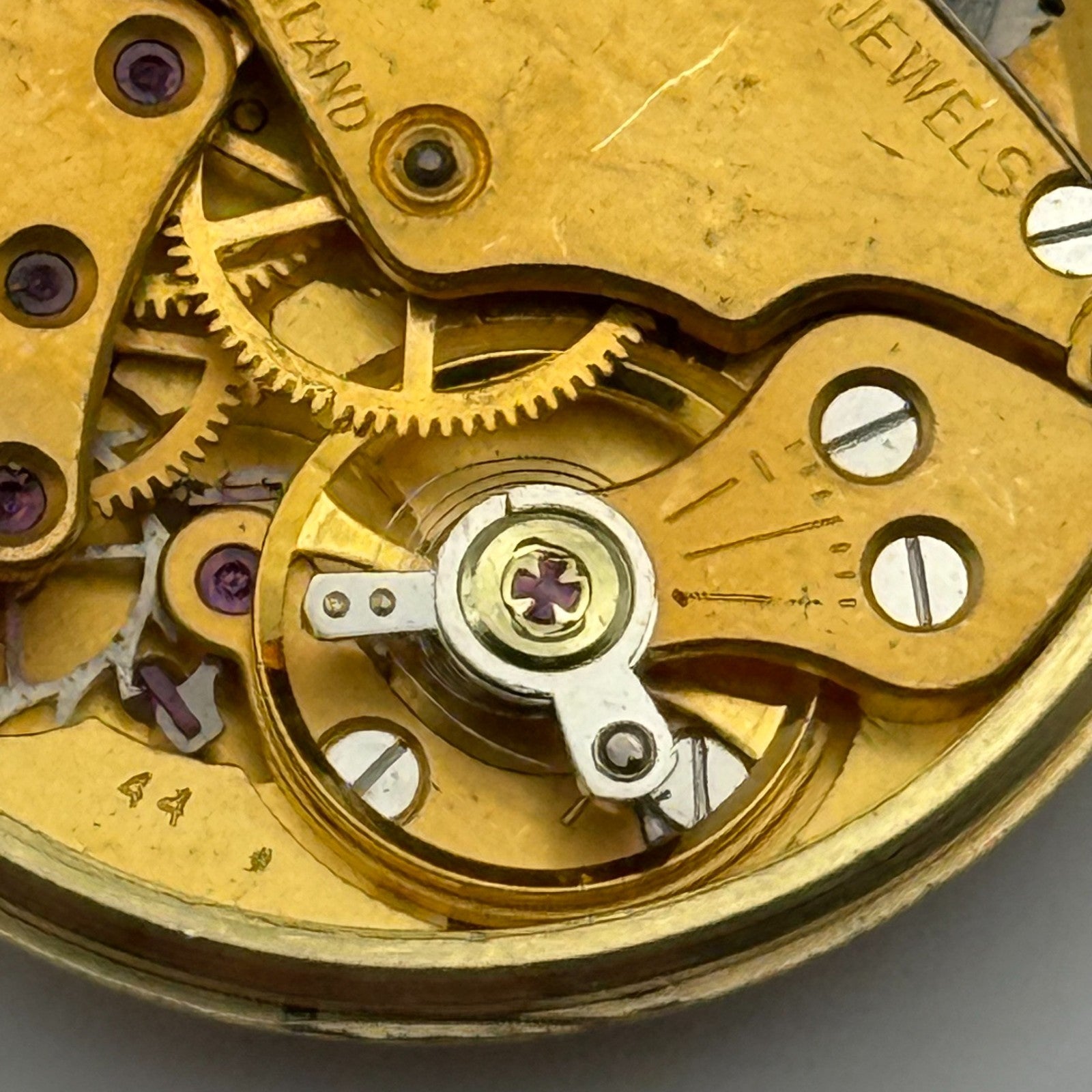Smiths De Luxe 44 15 Jewels Watch Movement Manual Wind Vintage Parts 29.1mm