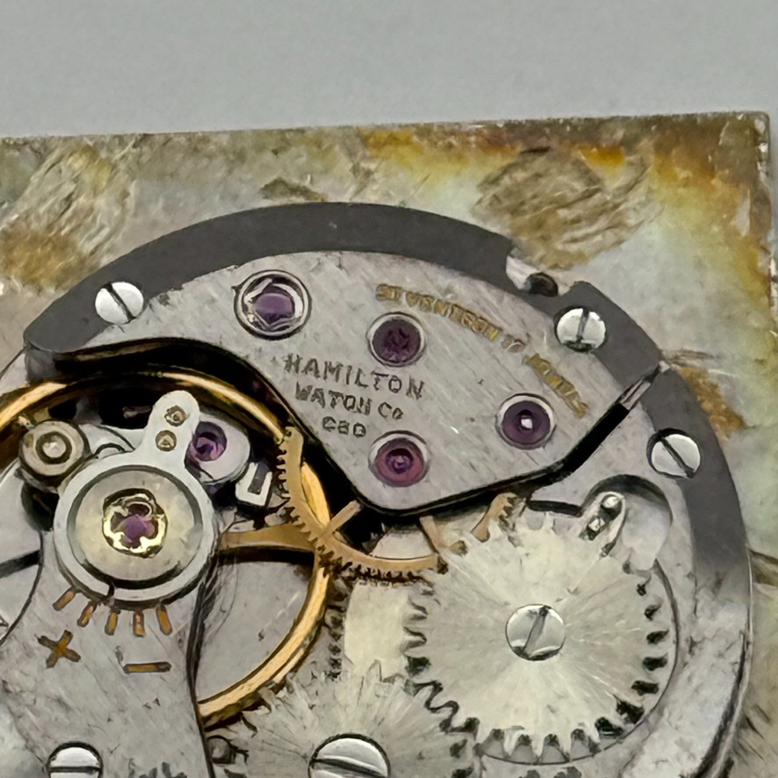 Hamilton C80 Watch Movement Manual Wind Vintage Swiss Parts Repair Spares 17.4mm