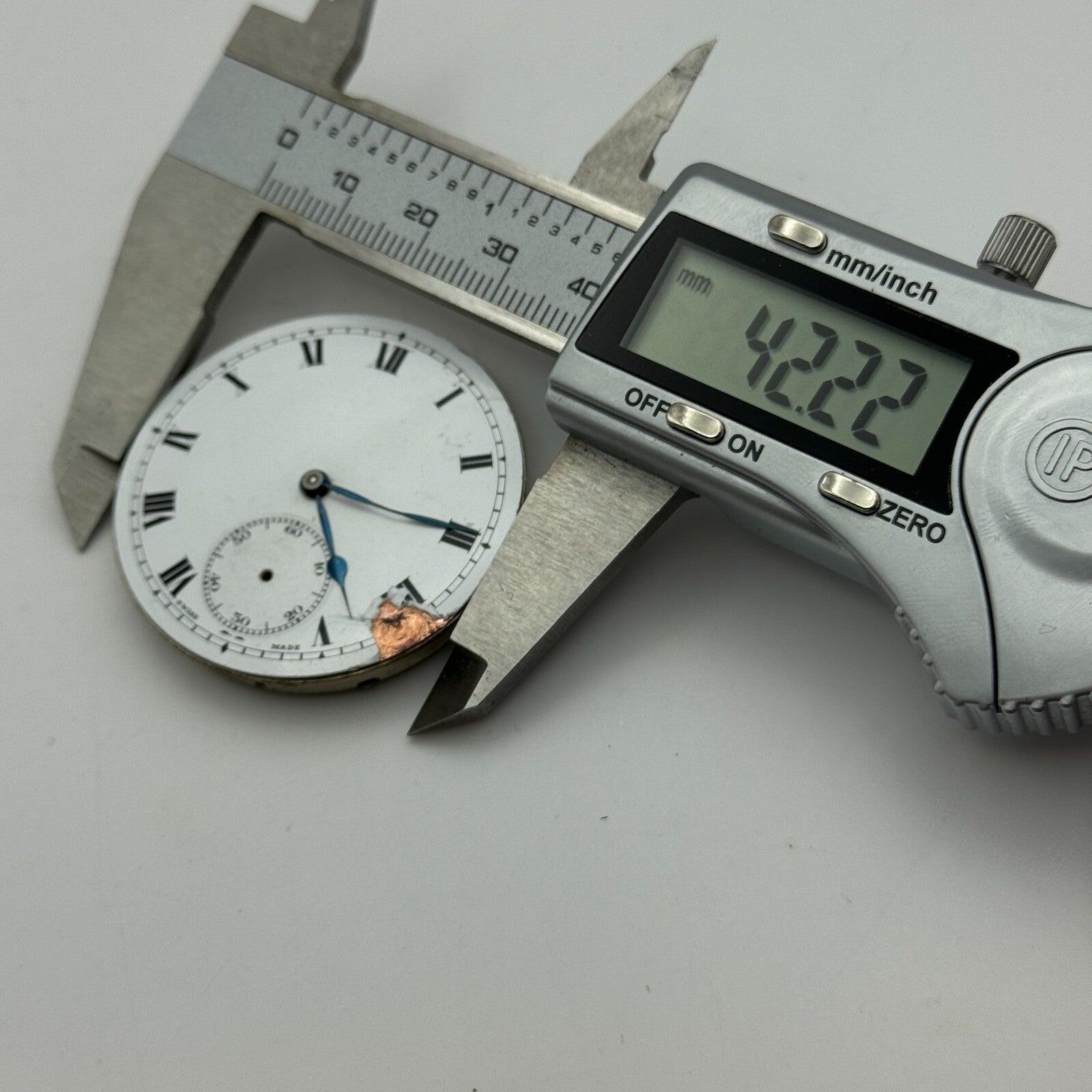 42.2mm Vintage Balance Ok Sub Seconds Swiss Pocket Watch Movement PARTS REPAIR