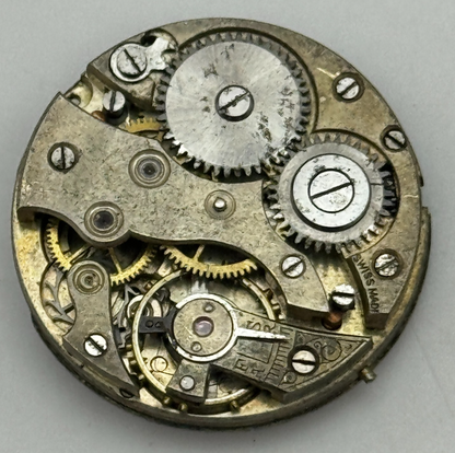 24.3mm Unidentified Roman Numerals Swiss Trench Watch Movement Manual Wind PARTS