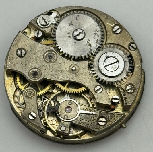 24.3mm Unidentified Roman Numerals Swiss Trench Watch Movement Manual Wind PARTS