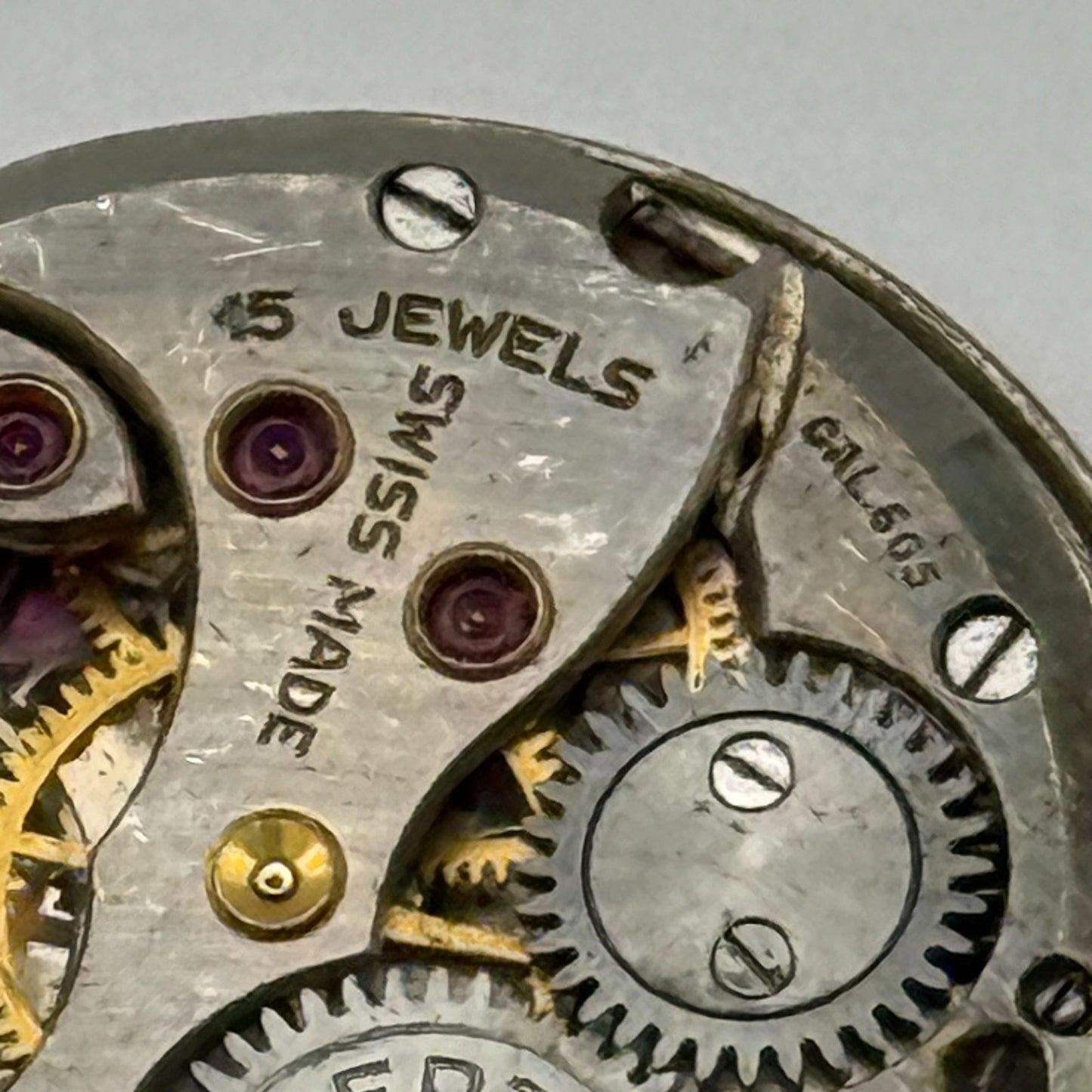 Cortebert Cal 665 Watch Movement 15 Jewels Sub Seconds Manual Wind Parts 25.3mm