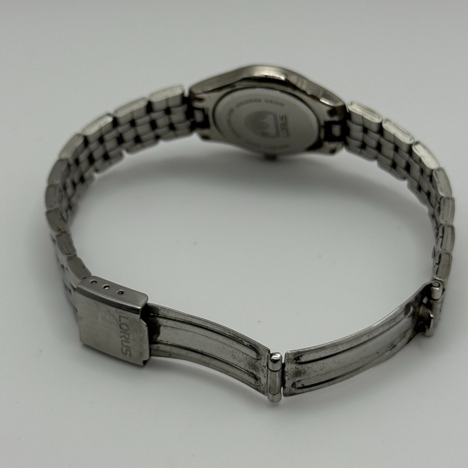 Lorus Lumibrite Ladies Quartz Watch Date Dial Silver Tone Bracelet Working 25mm