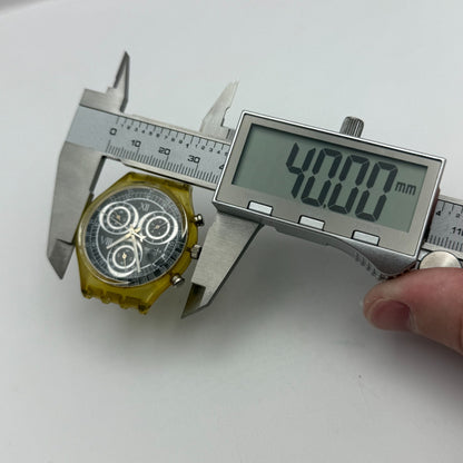 37.4mm Vintage 1996 Swatch Shiny Start SCK407 Chronograph Watch UNTESTED PARTS