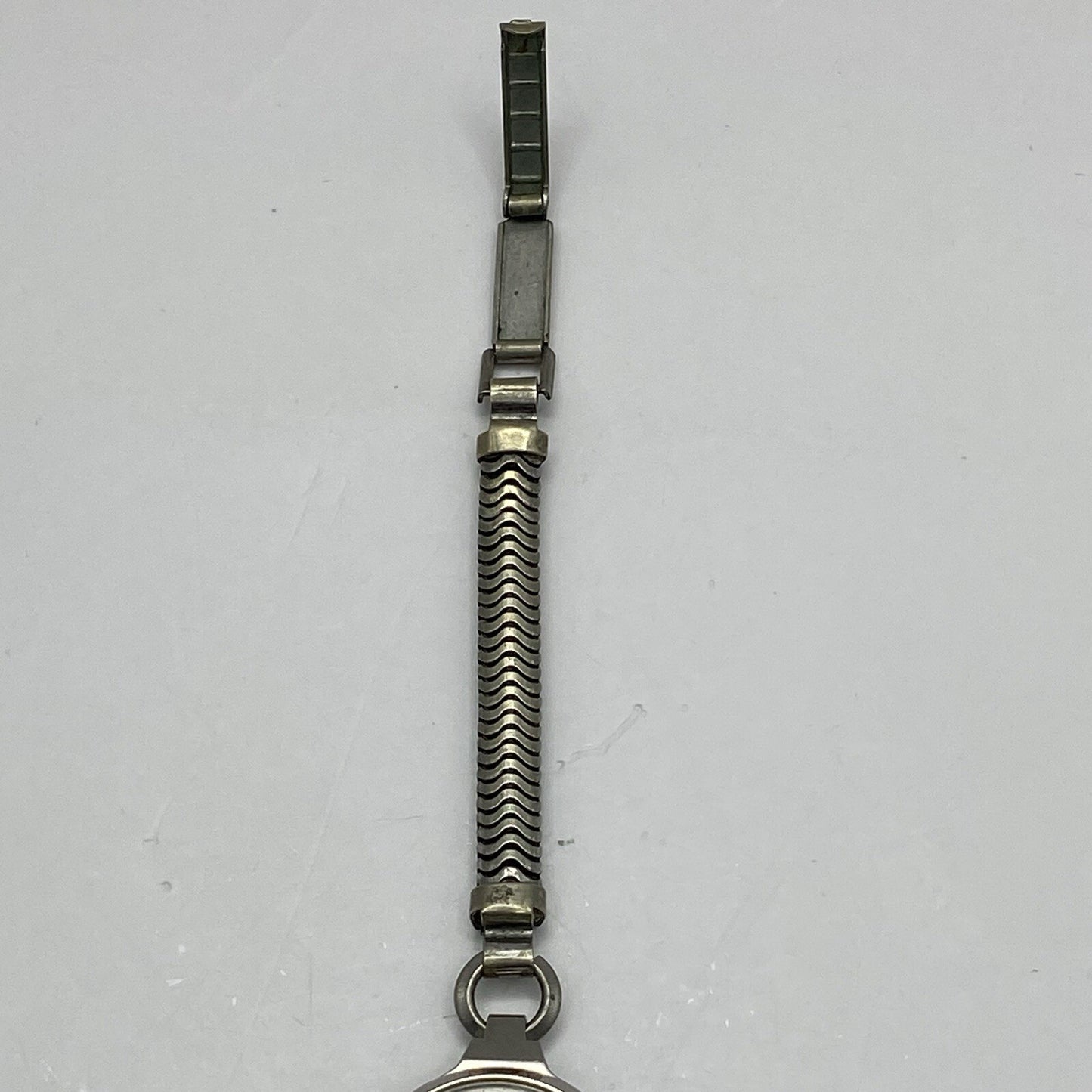 22mm Buren Sub Seconds Netonia Rodium Plated Strap Watch FOR PARTS