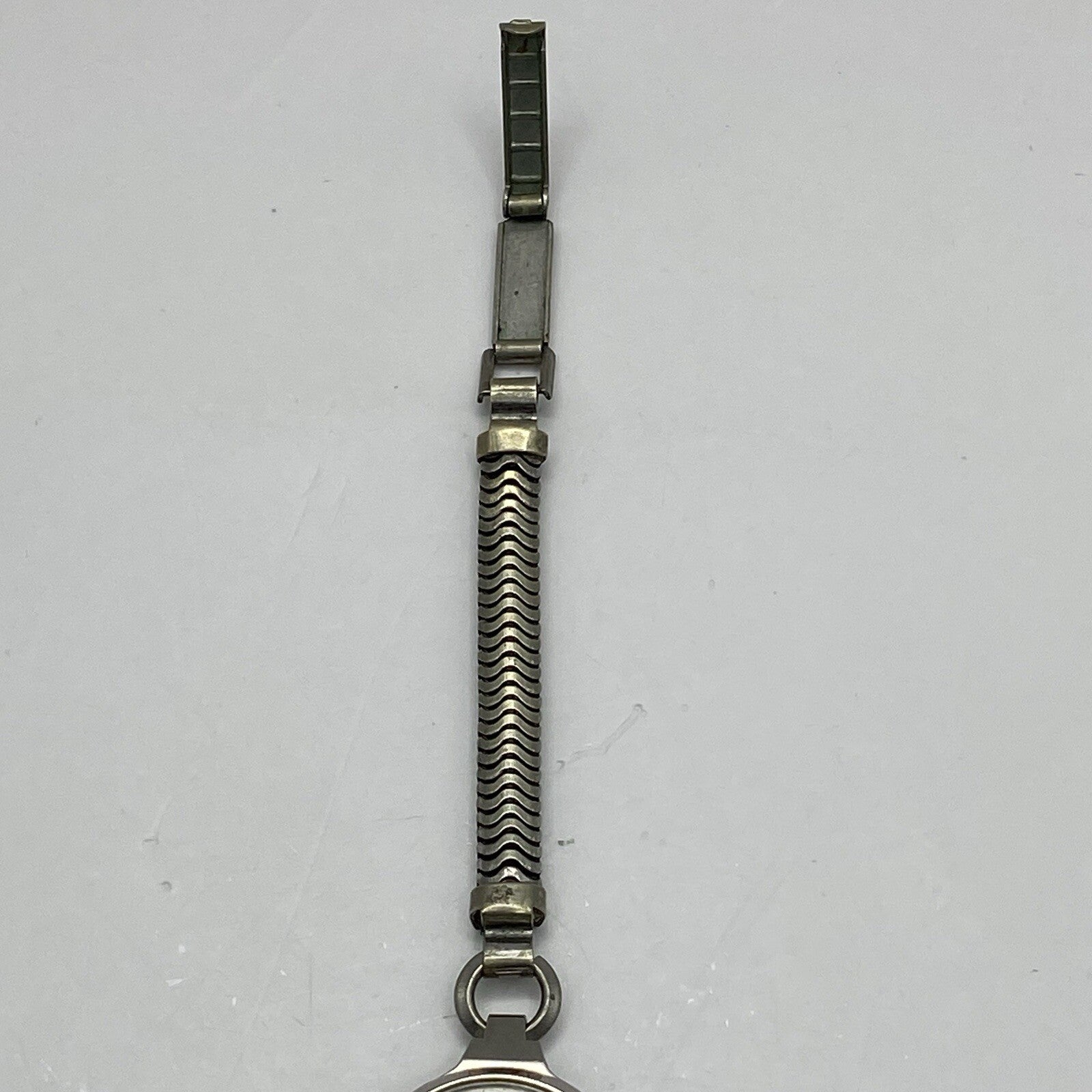 22mm Buren Sub Seconds Netonia Rodium Plated Strap Watch FOR PARTS