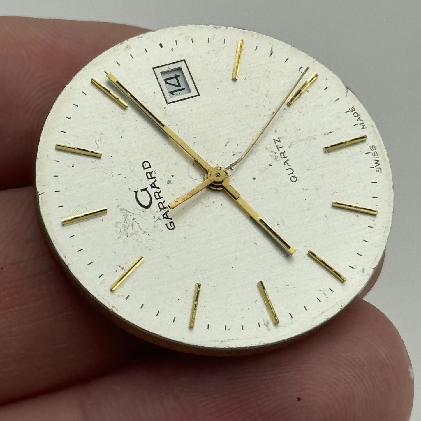 31.5mm Men’s Garrard ETA 555.115 Quartz Watch Movement Vintage PARTS SPARES