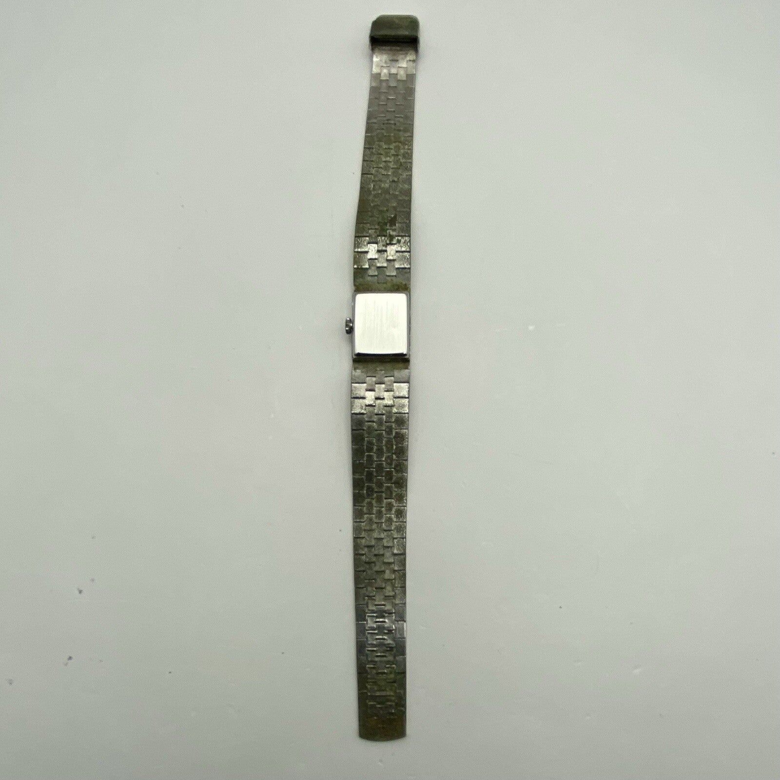 15mm Ladies Chevalier Bark Affect Silver Tone Dress Watch NON WORKING