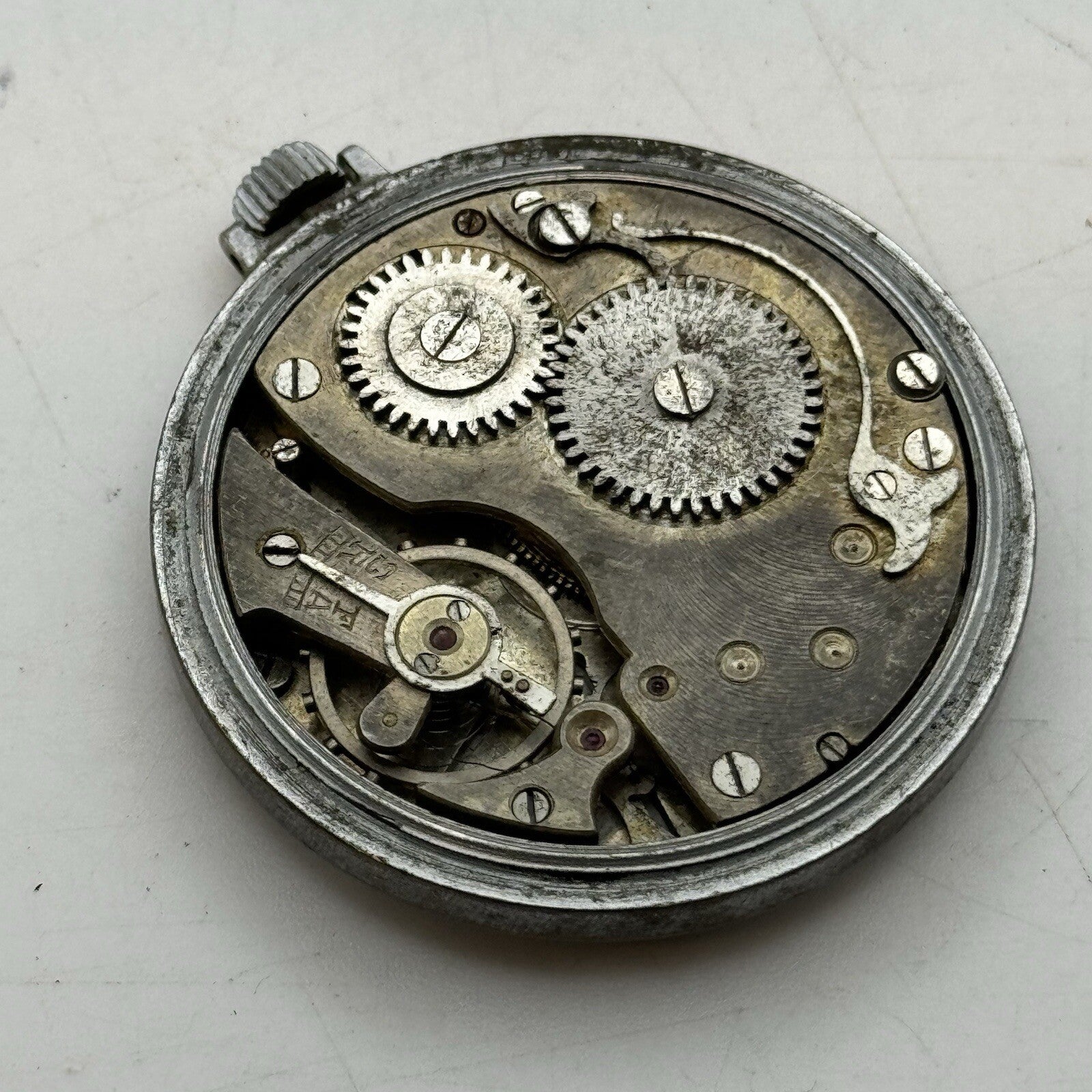 42.5mm Regulateur Francais Top Wind Pocket Watch Movement FOR PARTS