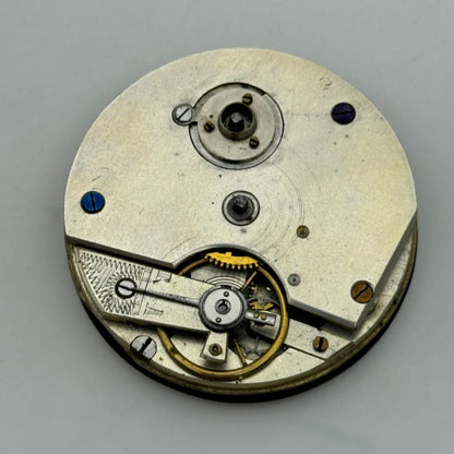 42.7mm Antique Key Wound Balance Intact Pocket Watch Movement Dial Hands PARTS
