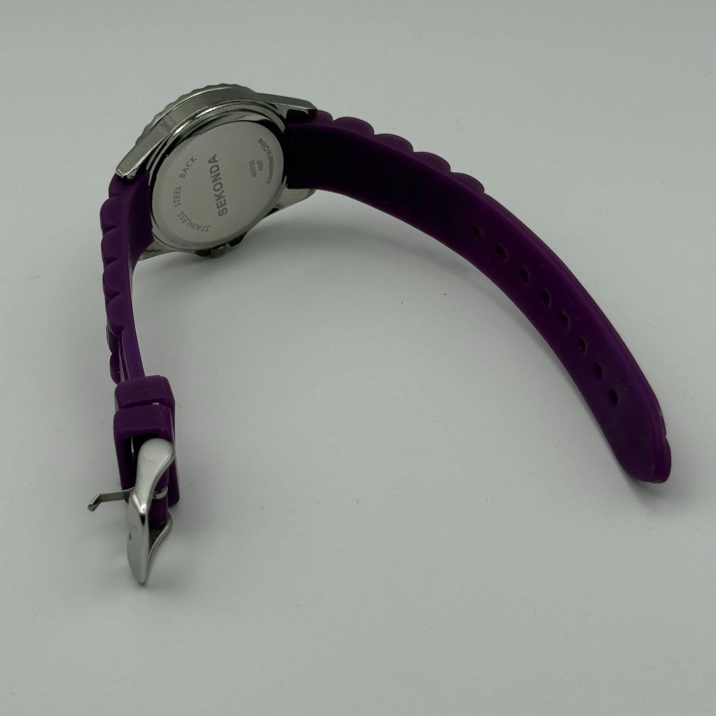Sekonda Ladies Quartz Watch Purple Dial & Strap Working 32mm New Battery