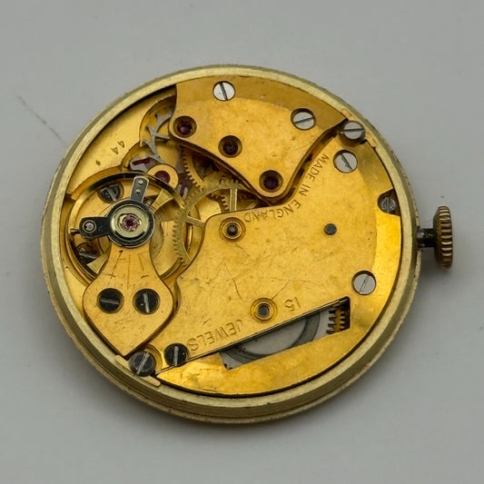 Smiths De Luxe 44 15 Jewels Watch Movement Manual Wind Vintage Parts 29.1mm