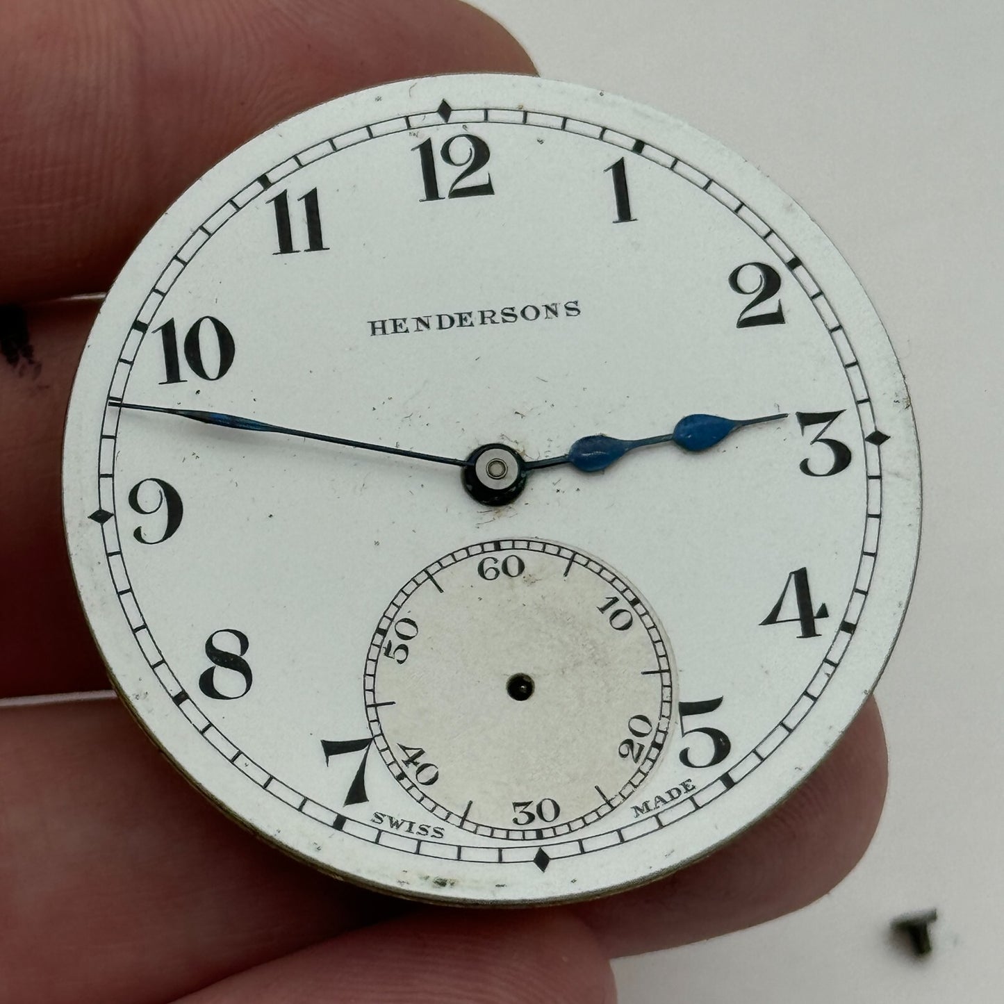 42.9mm High Grade Hendersons 17 Jewels Balance Ok Hunter Pocket Watch Movement