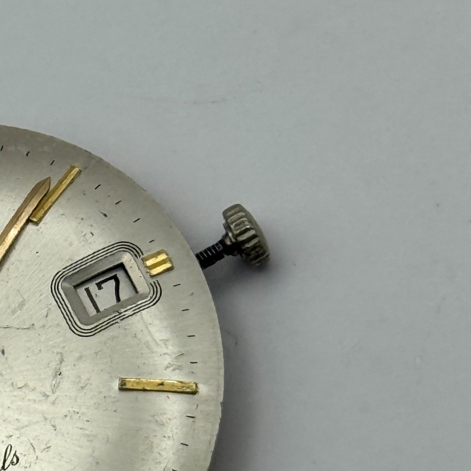 AS 1702/03 Rotary Date Watch Movement Manual Wind Vintage Parts Repair 25.8mm