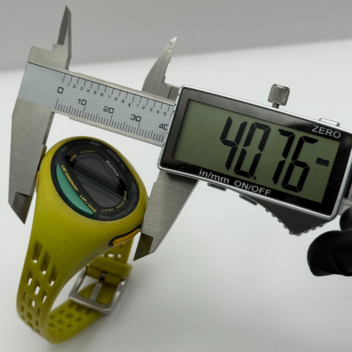 Soma Unisex Yellow Sports Quartz Watch Memory Lap Function 40mm PARTS REPAIR