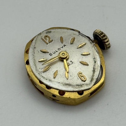 13.1mm Vintage Ladies Bulova 5AT Manual Wind Swiss Watch Movement PARTS REPAIR