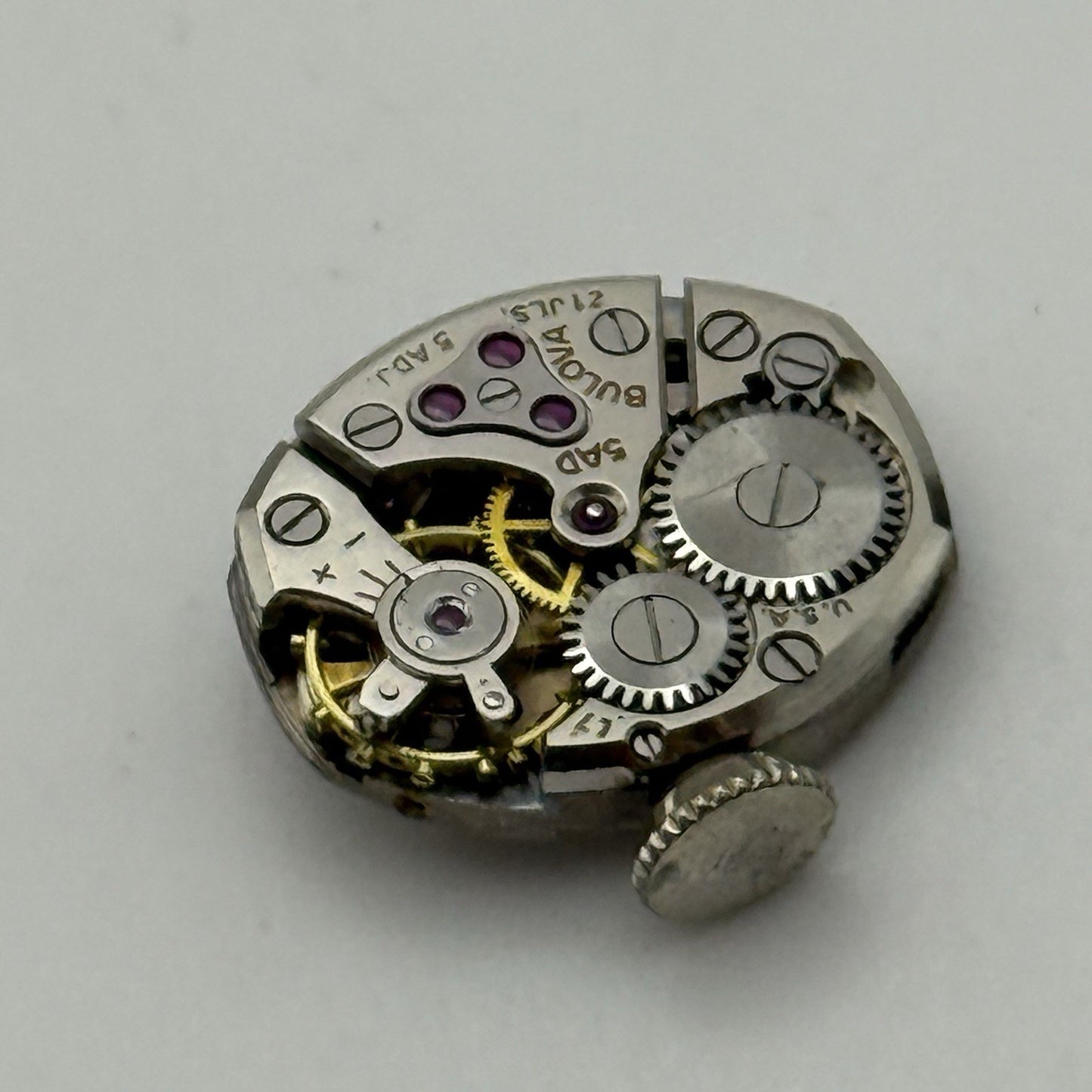 13.2mn Vintage Ladies Bulova 5AD Manual Wind Swiss Watch Movement PARTS REPAIR