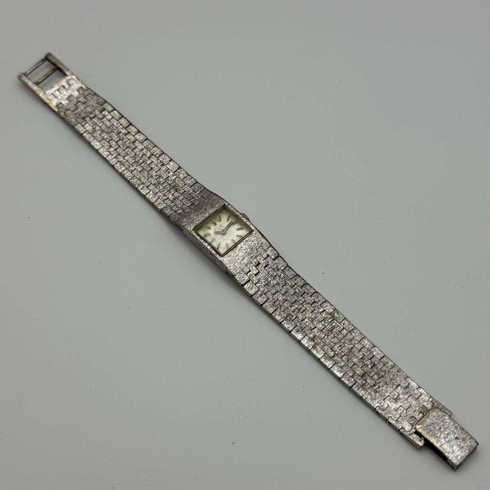 15mm Vintage Rotary Swiss Bark Affect Stainless Manual Wind Watch PARTS / REPAIR