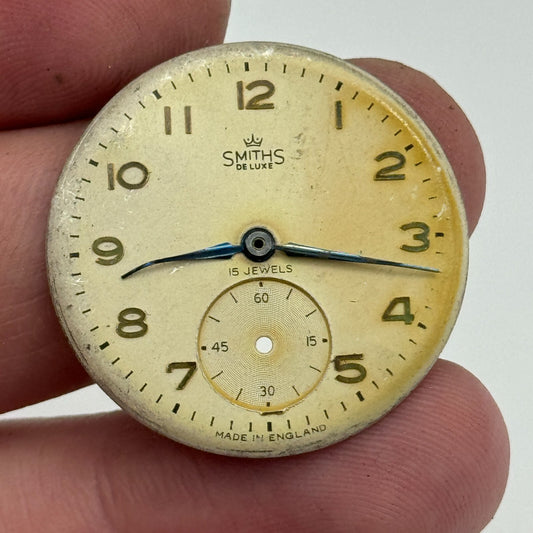 28.6mm Men's Smiths De Luxe Sub Seconds Dial Hands Manual Wind Made in England