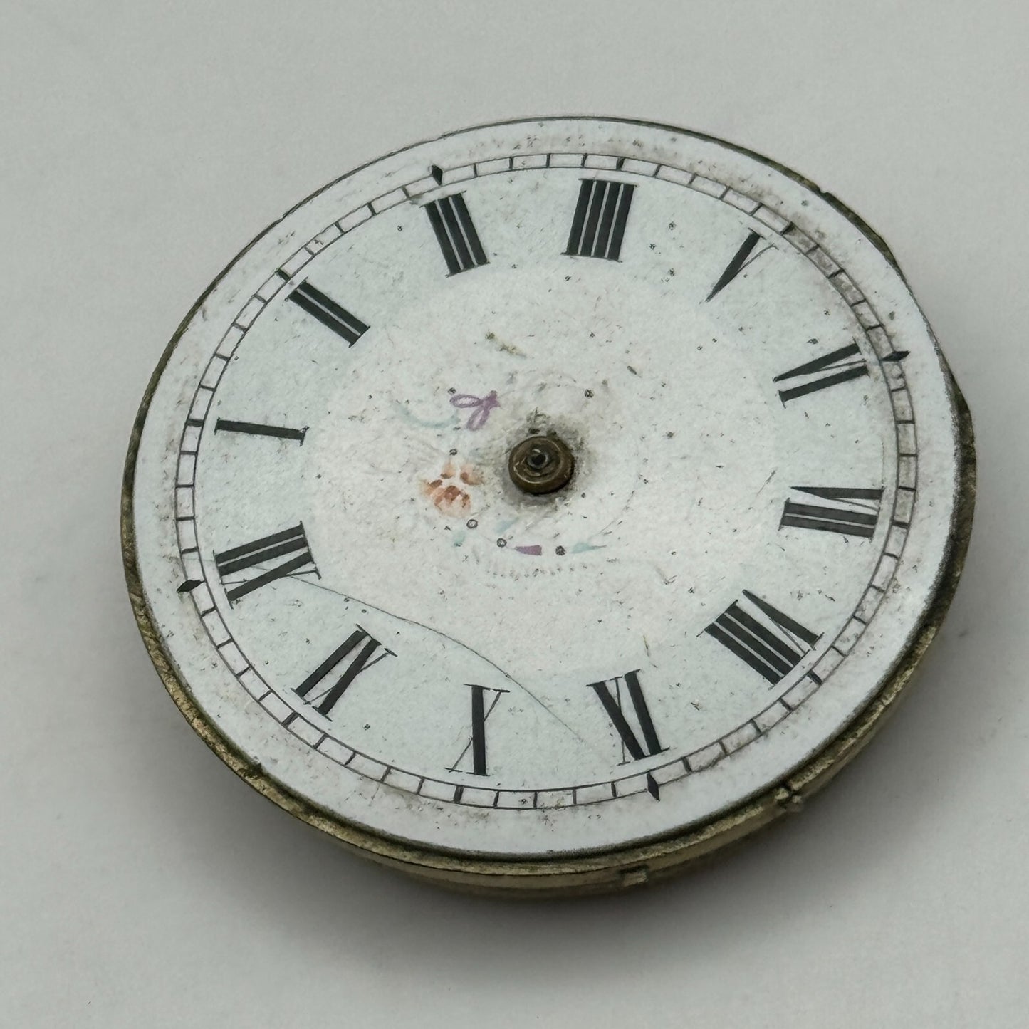 36.2mm Antique Unidentified Key Wound Pocket Watch Movement PARTS REPAIR SPARES