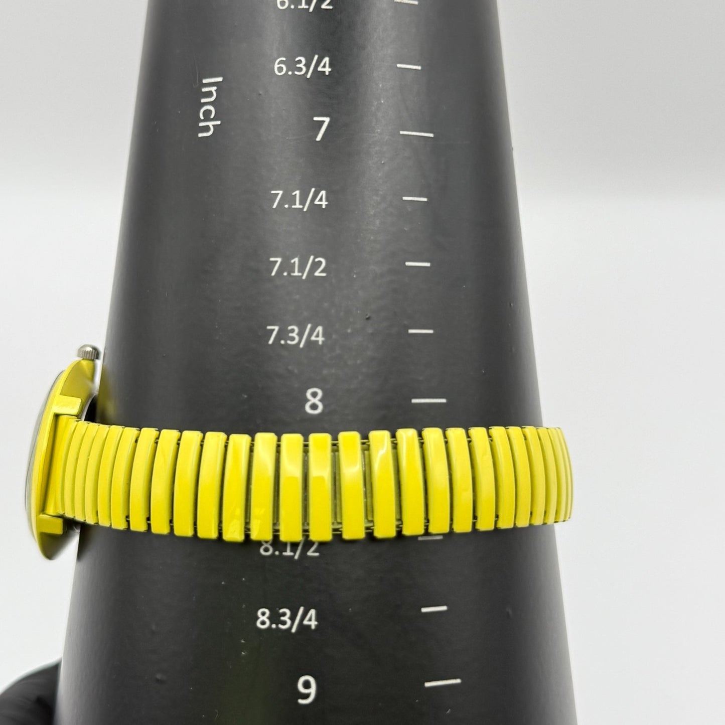 MAB Ladies Yellow Quartz Watch Stretch Band London Working 29mm New Battery