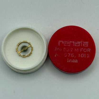 AS 976, 1012 Balance Wheel Complete And Spring 532 M Watch Movement Parts NOS