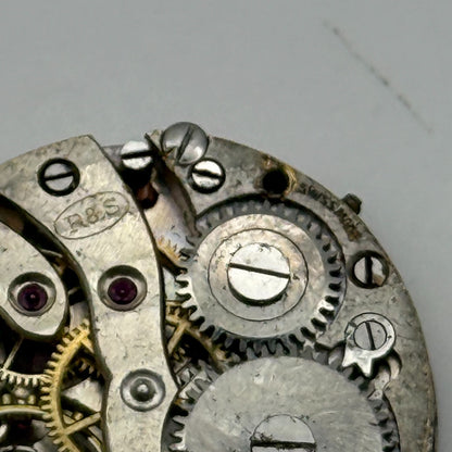 R&S Rotherham & Sons Watch Movement Manual Wind Vintage Parts Repair 23.6mm