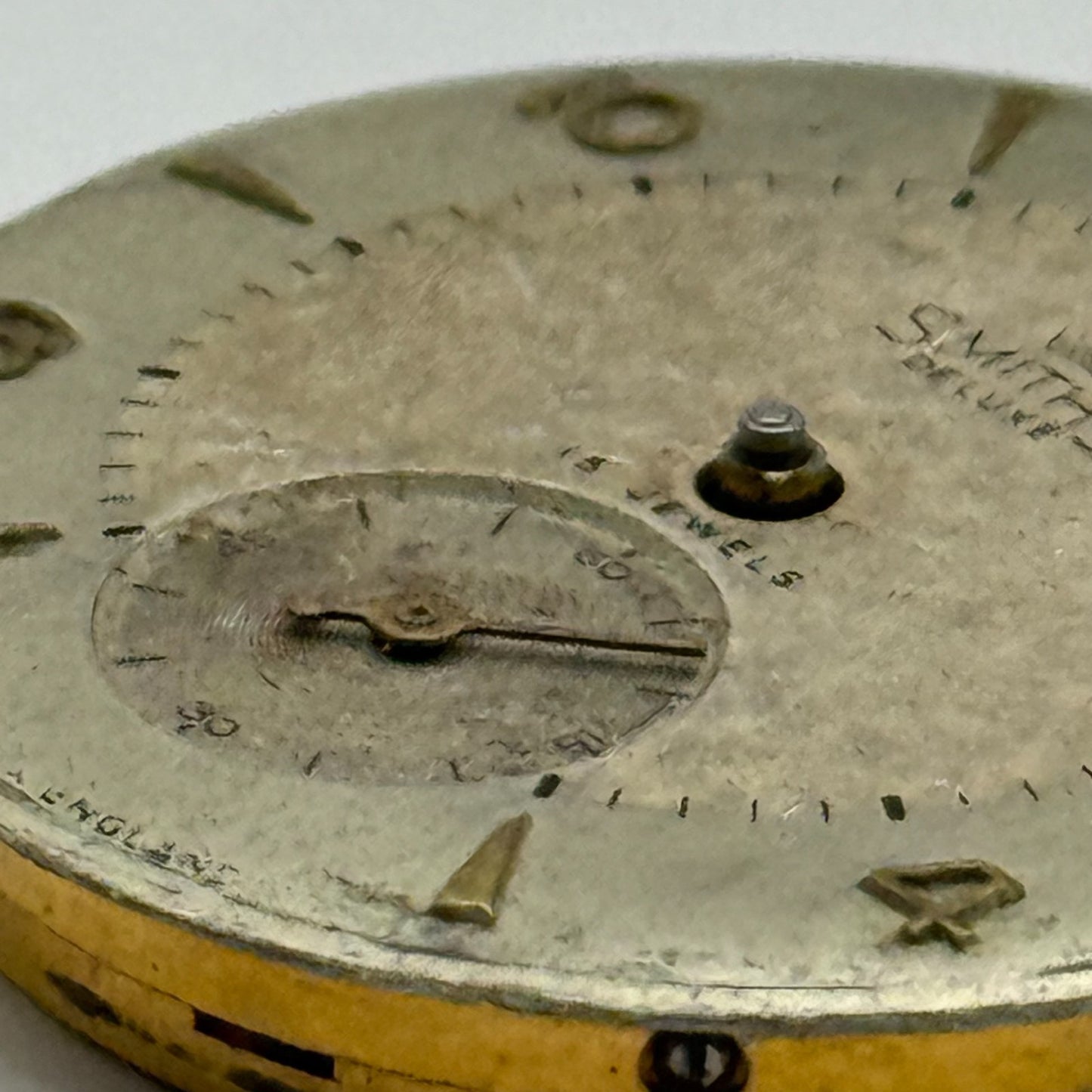 Smiths De Luxe 15 Jewels C268882 Watch Movement Manual Wind Vintage Parts 26.9mm