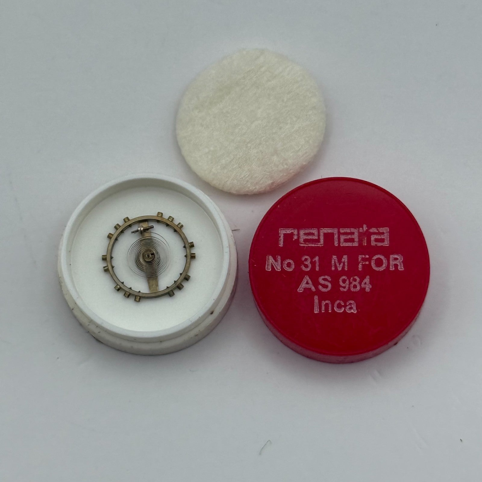 AS 984 Balance Wheel Complete And Spring Inca 31 M Watch Movement Parts NOS