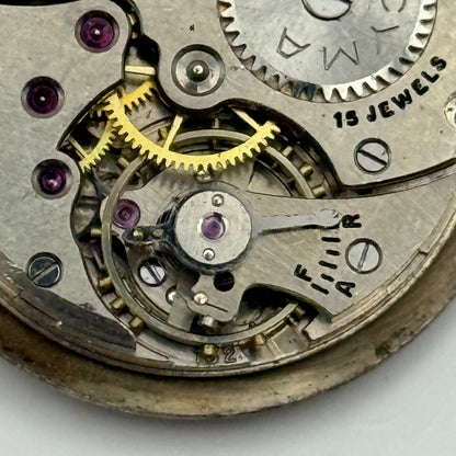 Cyma 162 Watch Movement Manual Wind Vintage Swiss 15 Jewels Parts Repair 23.5mm