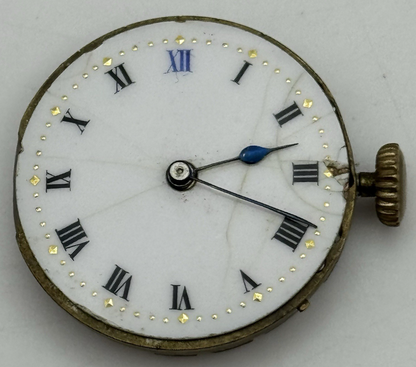 24.9mm Unidentified High Grade 17 Jewels Trench Watch Movement Manual Wind PARTS