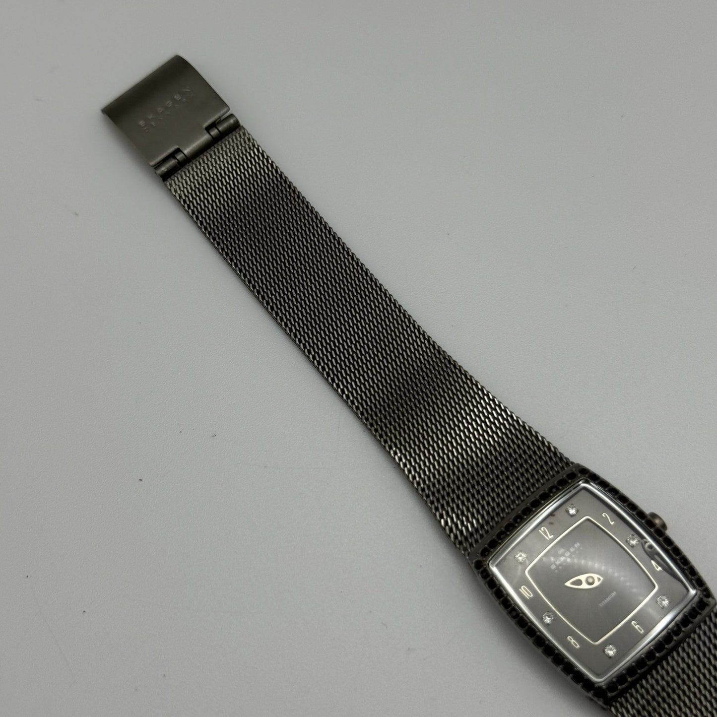 Skagen Denmark Ladies Quartz Watch Titanium Mesh Band Japan 21mm PARTS REPAIR