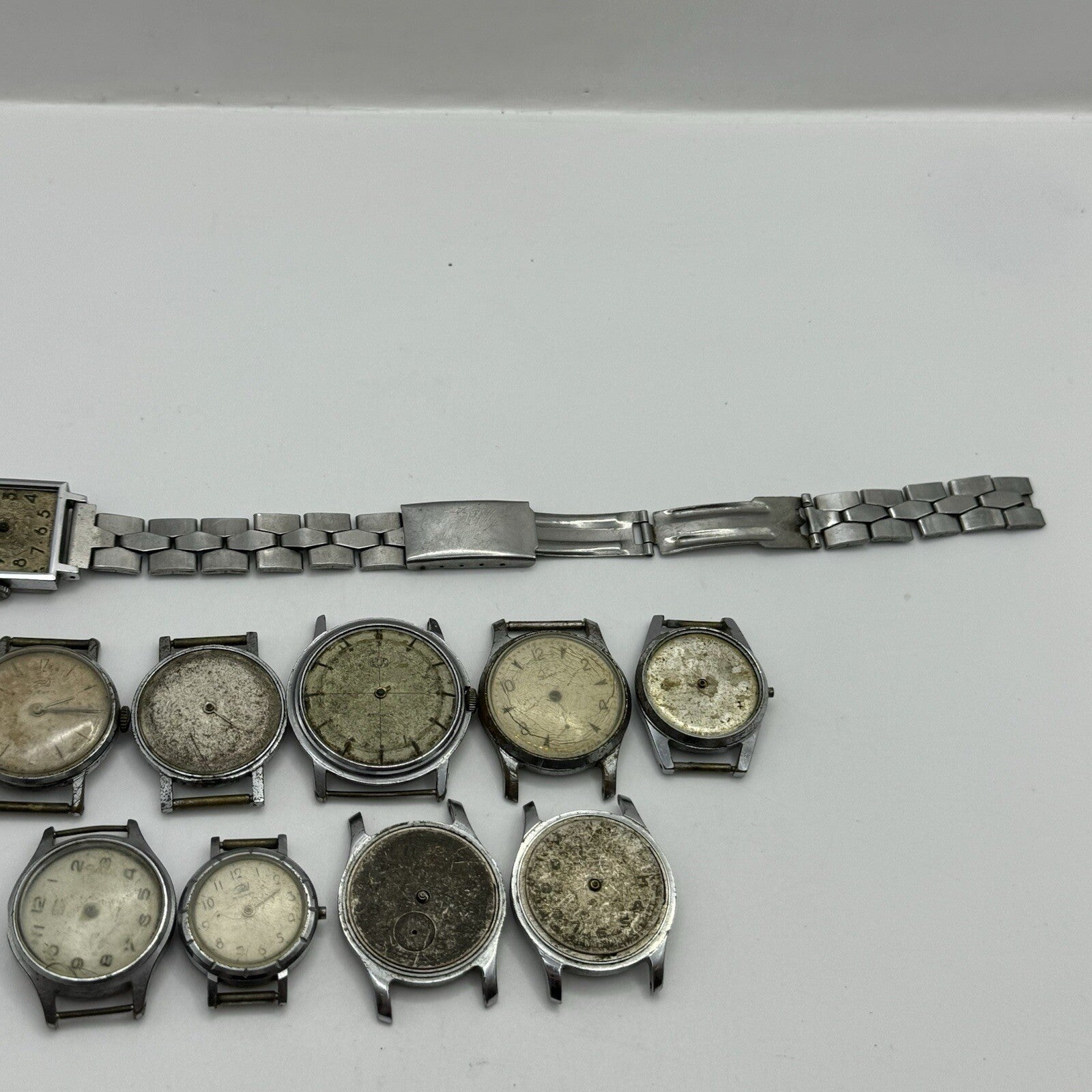 10 x Vintage Soviet Manual Wind Watch Heads For Parts Repair Job Lot Bundle