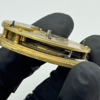 Fusee Pocket Watch Movement Antique English Key Wound Parts Repair Spares 46.9mm