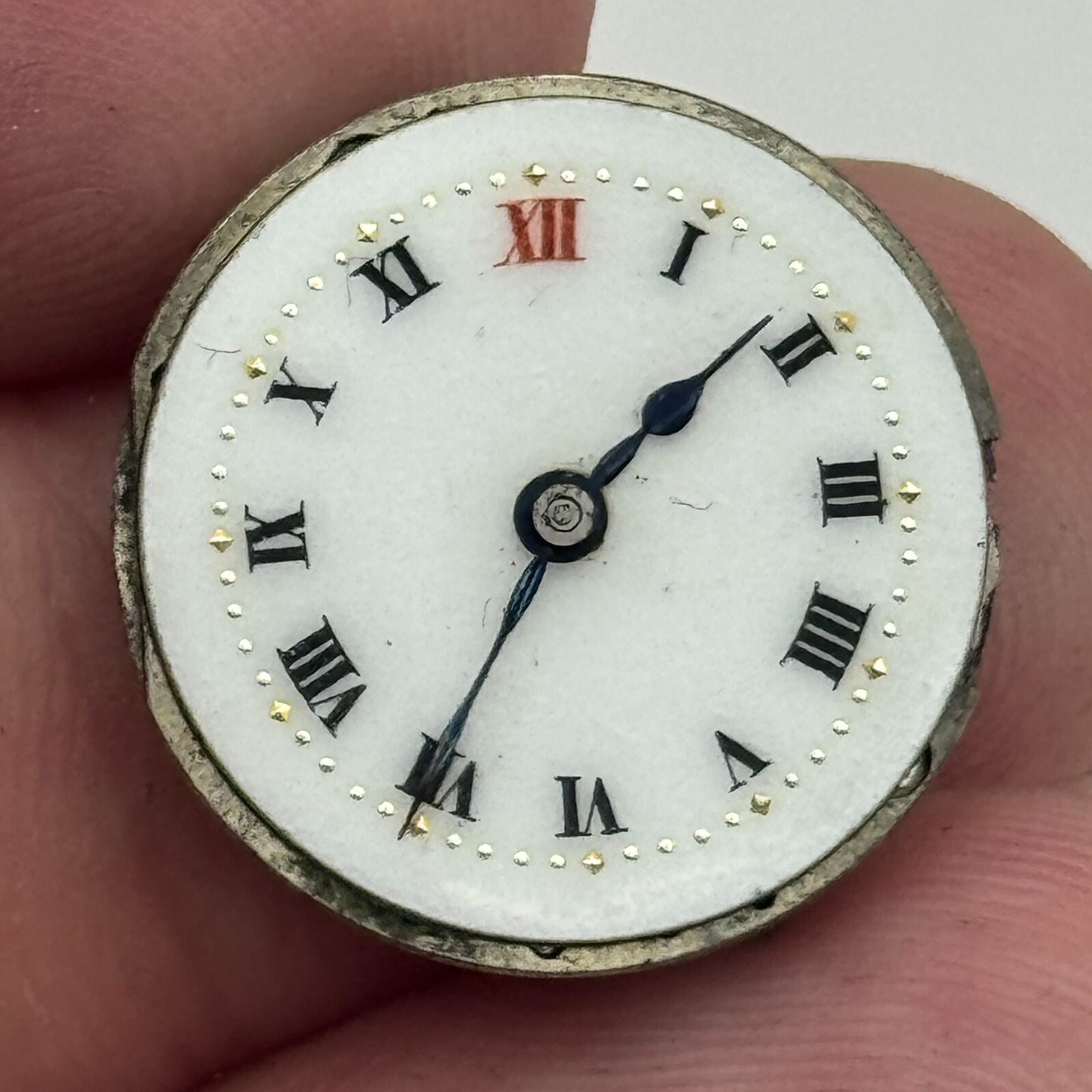19.6mm 15 Jewels Roman Numerals Trench Watch Movement Manual Wind PARTS SPARES